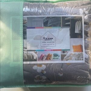 Gray Floral Comforter Set